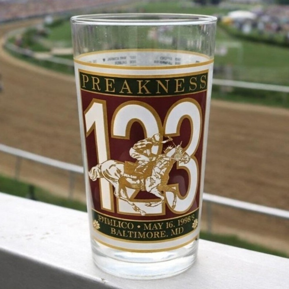 1998 Preakness Stakes Glass 123rd Running Libbey